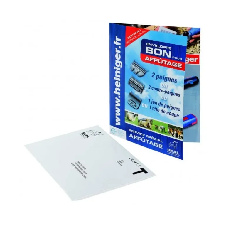 Enveloppe bon pour affûtage tondeuse