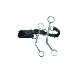 Jump'In Hackamore Cuir Branches Longues - Noir