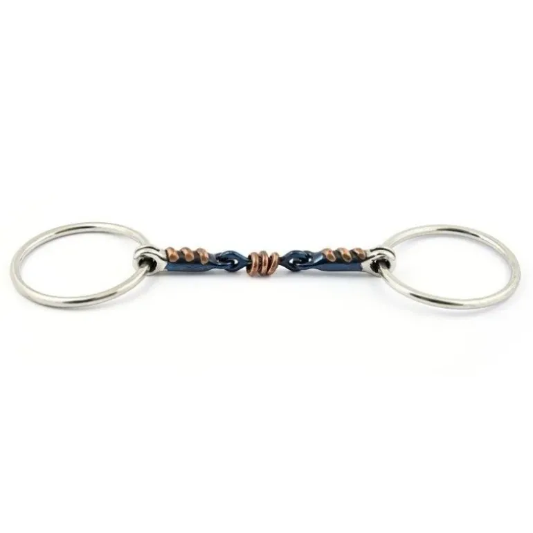 Jump'In Mors Grand Anneaux Blue Steel et Cuivre Double Brisure