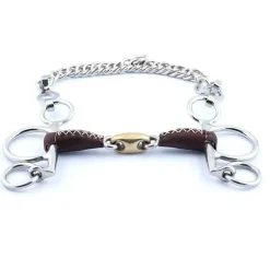 Jump'In Mors Pelham Petites Branches Double Brisure Recouvert de Cuir